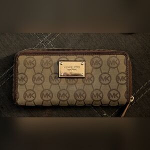 Michael Kors Signature Brown and Tan Wallet